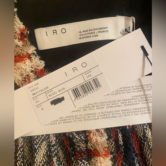 NWT IRO “Inland” Tweed Jacket - Size 34 (US 0) - Picture 5 of 5